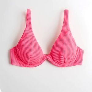 NWT. High-Leg Ribbed Cheeky Bikini Bottom & Underwire Bikini Top.